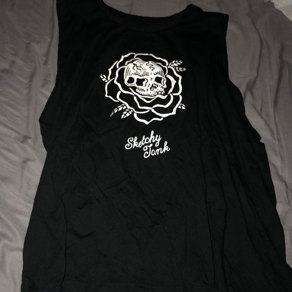 Sketchy Tank Sleveless Top